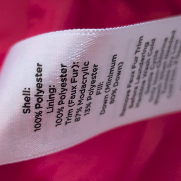 NWT Talbots Faux Fur Collar Down Puffer Vest - Red - XL - Picture 6 of 7